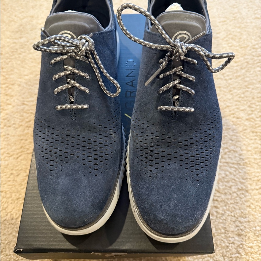Mens Cole Haan ZeroGrand Shoes. Size 9.5, Navy